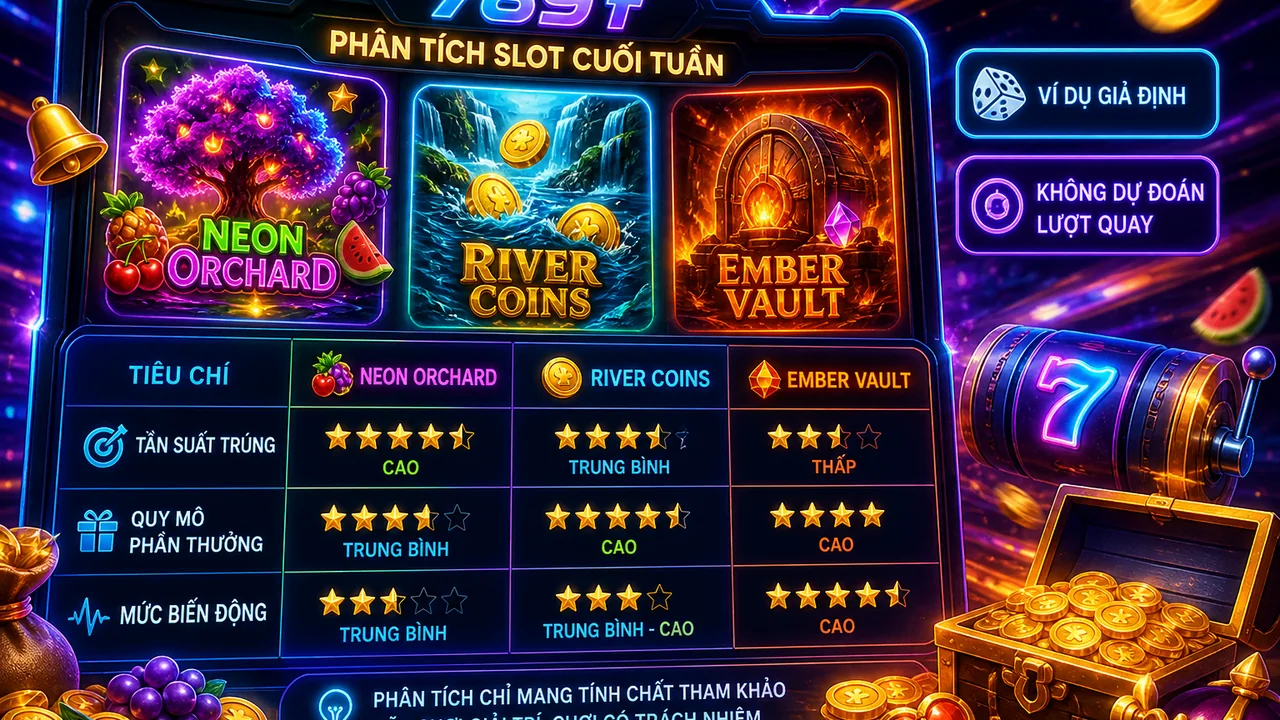 Đọc bảng thưởng cuối tuần: cách đọc mức biến động máy slot 789f